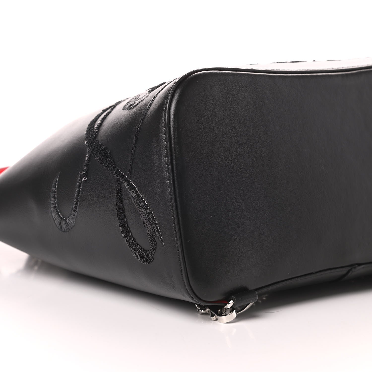 Christian Louboutin Calfskin Paris Marie Jane Logo Backpack Black 8 of 10