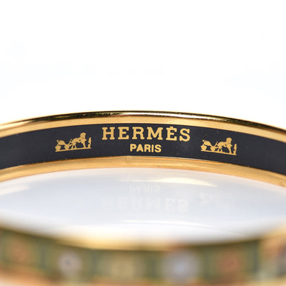 Hermes Enamel Printed Narrow Bracelet 70 4 of 5