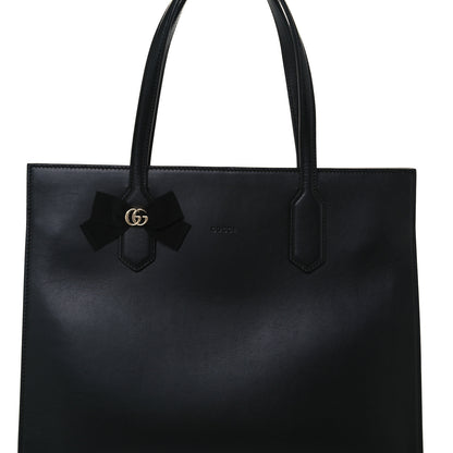 Gucci Calfskin Marmont Ribbon Tote Black 9 of 11