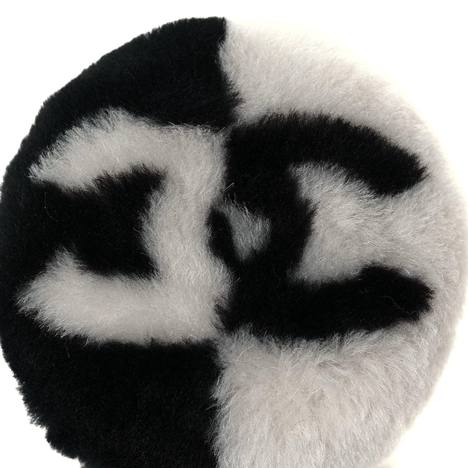 Chanel Shearling CC Ear Muffs Black White 4 of 4