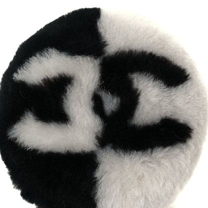 Chanel Shearling CC Ear Muffs Black White 4 of 4
