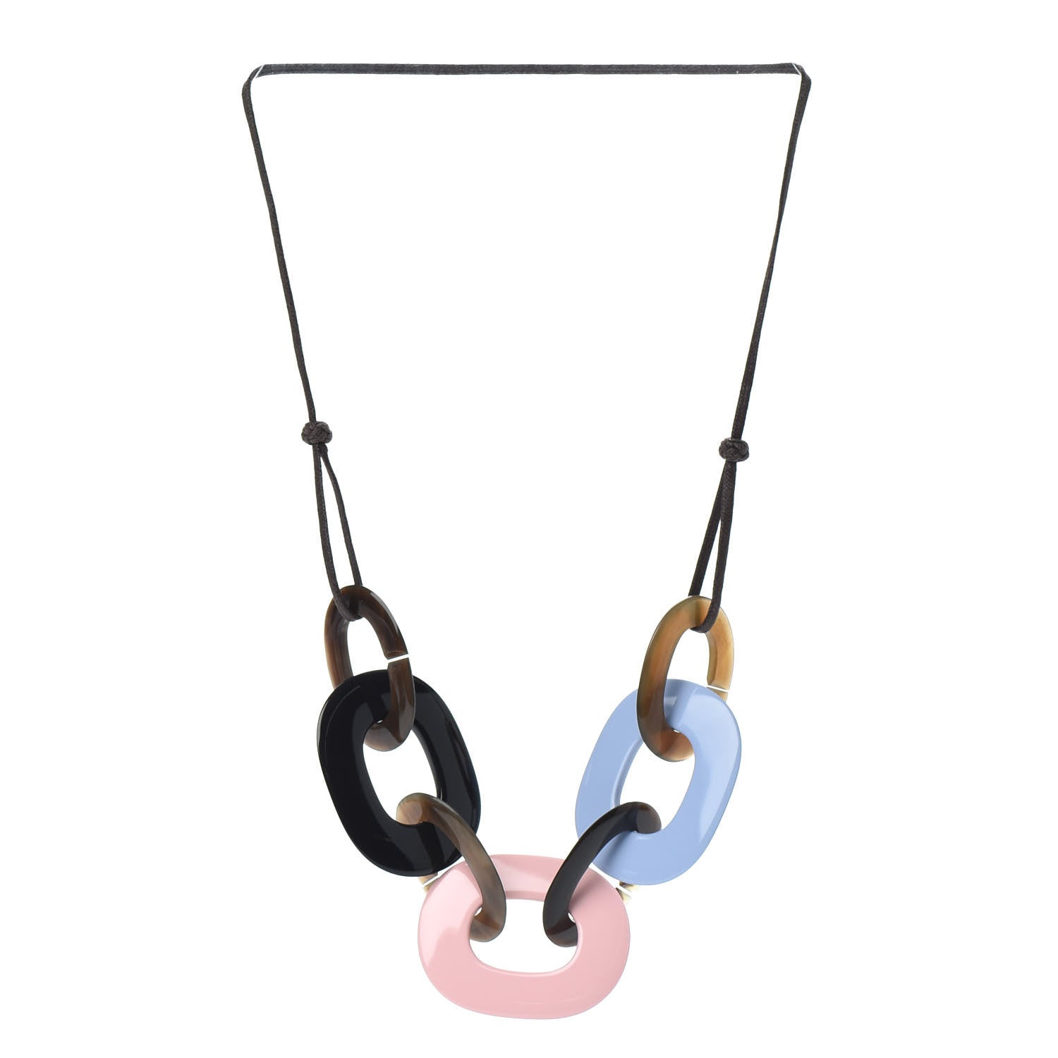 Hermes Lacquered Wood Buffalo Horn Karamba Necklace 3 of 5