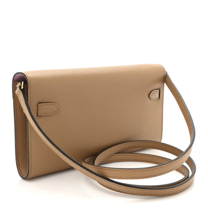 Hermes Epsom Verso Kelly Wallet To Go Chai Mauve Sylvestre 3 of 14