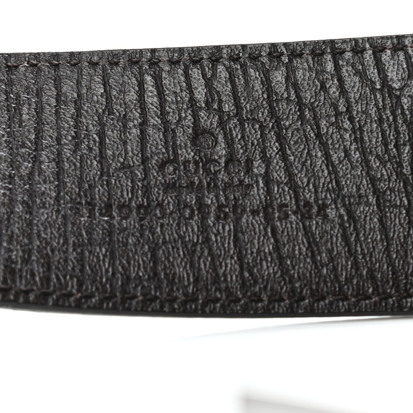 GG Supreme Monogram Plaque Belt 85 34 Dark Brown