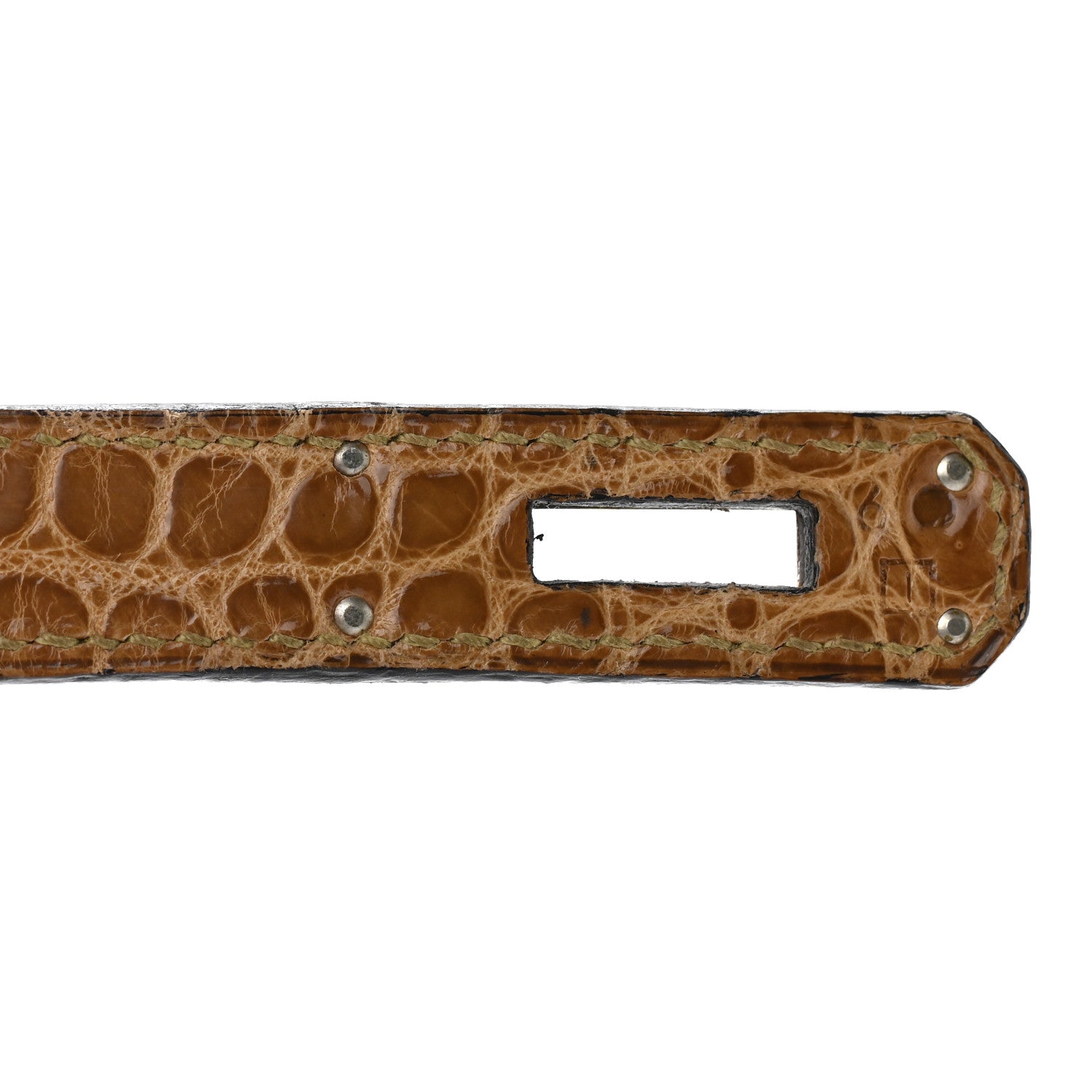 Hermes Shiny Porosus Crocodile Birkin 30 Ficelle Chartreuse 31 of 42