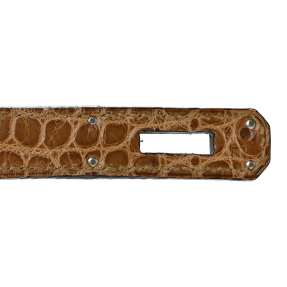 Hermes Shiny Porosus Crocodile Birkin 30 Ficelle Chartreuse 31 of 42