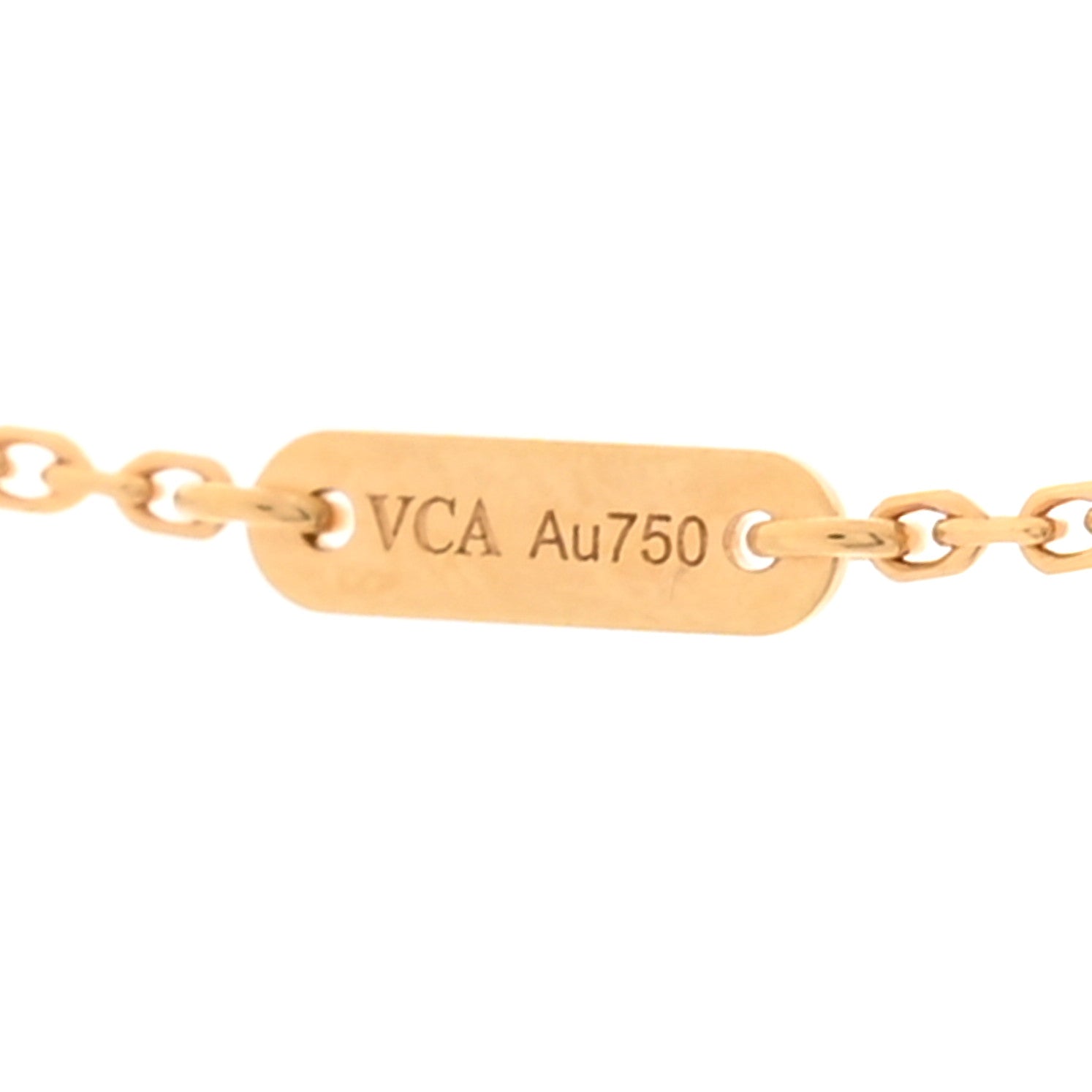 Van Cleef & Arpels 18K Yellow Gold Mother of Pearl Sweet Alhambra Pendant Necklace 5 of 5