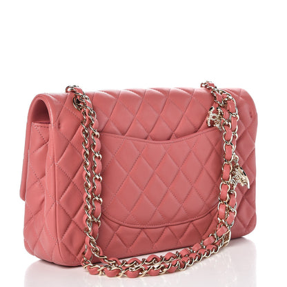 Chanel Lambskin Quilted Valentine Charms Medium Single Flap Pink 4 of 8
