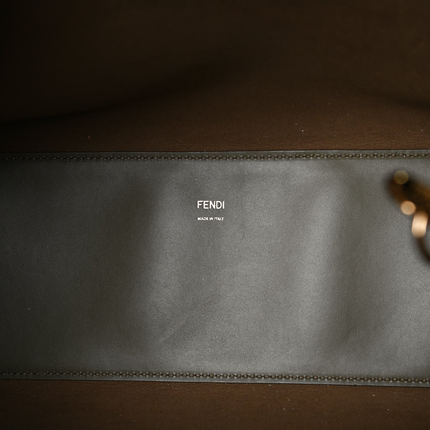 Fendi Vitello King Plexiglass Logo Embossed Medium Fendi Sunshine Shopper Tote Wood 6 of 13