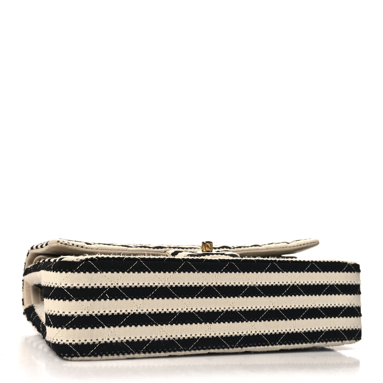 Chanel Jersey Quilted Medium Coco Sailor Flap Black White 4 of 12