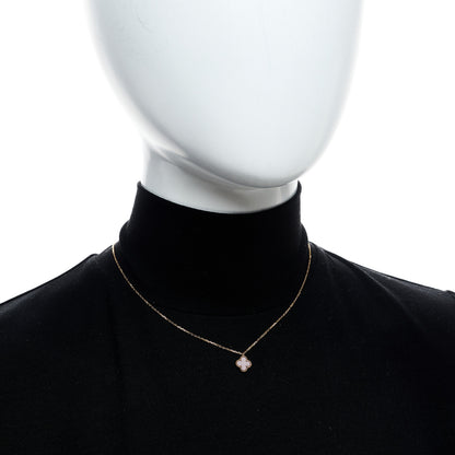 Van Cleef & Arpels 18K Rose Gold Carnelian Sweet Alhambra Pendant Necklace 2 of 7