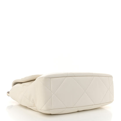Chanel Lambskin Quilted Large Chanel 19 Flap White 4 of 10