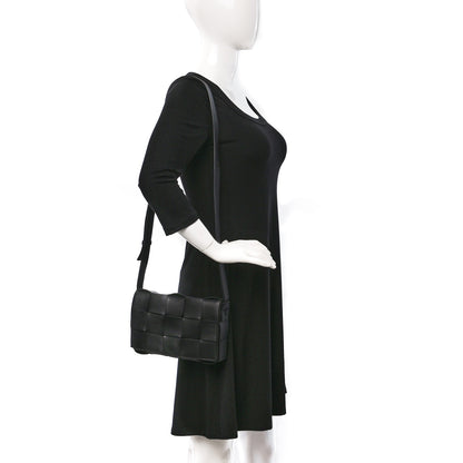 Bottega Veneta Lambskin Maxi Intrecciato Cassette Crossbody Bag Black 2 of 9