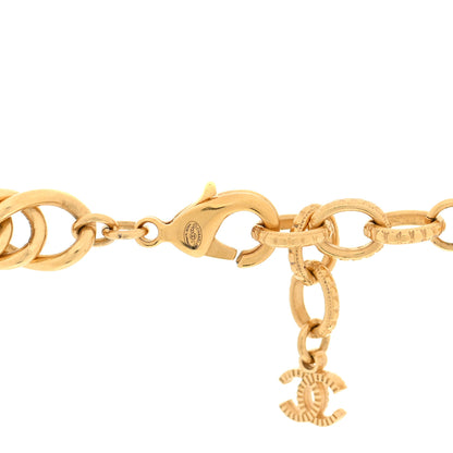 Chanel Metal ID Dog Tag Charm Necklace Gold 5 of 5