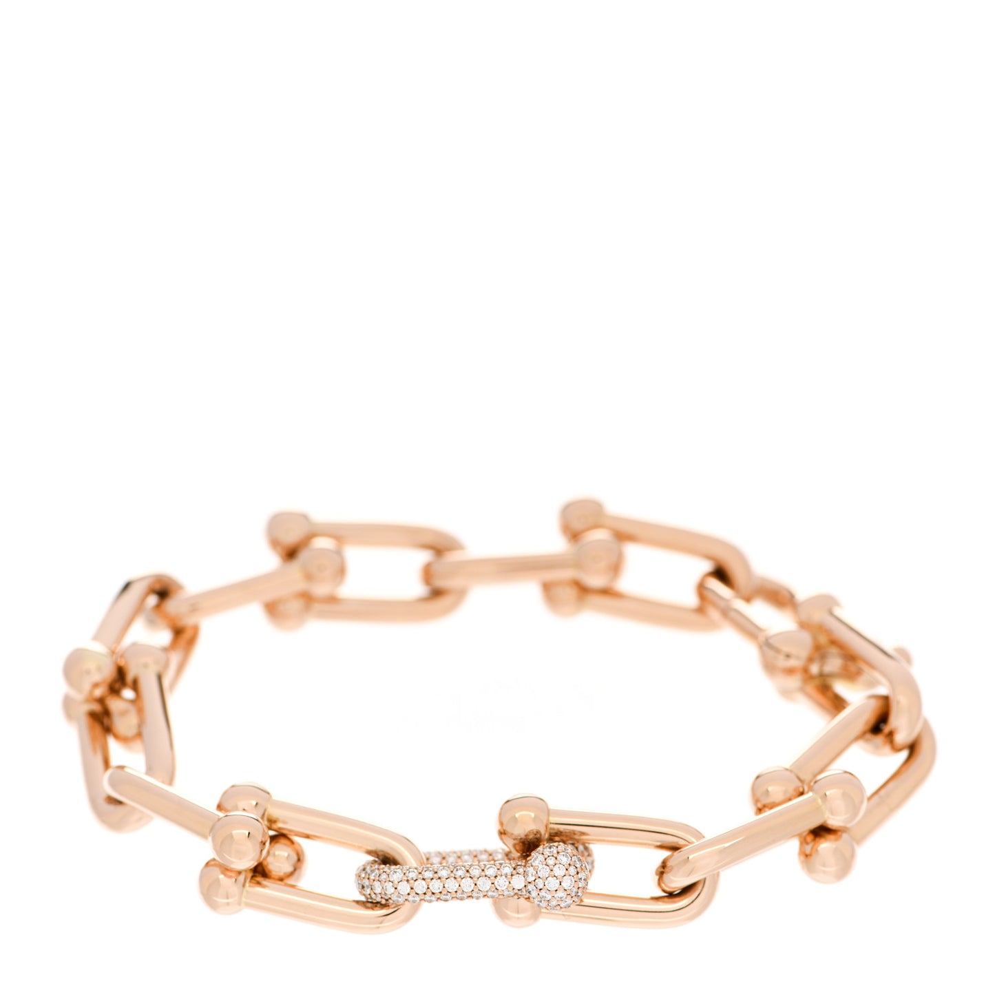 18K Rose Gold Diamond Large HardWear Link Bracelet