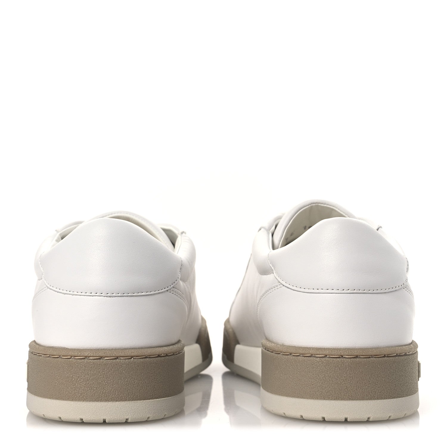 Fendi Calfskin Mens Fendi Match Low Top Sneakers 7 White Beige 6 of 10