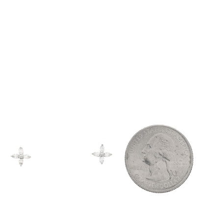 Tiffany Platinum Diamond .19ct Mini Victoria Earrings 2 of 5