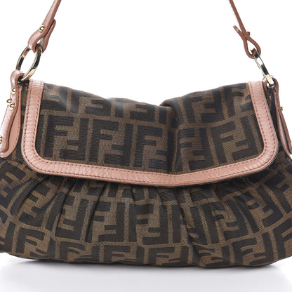 Fendi Zucca Cuoio Lucido Small Chef Shoulder Bag Tobacco Bois de Rose 9 of 9
