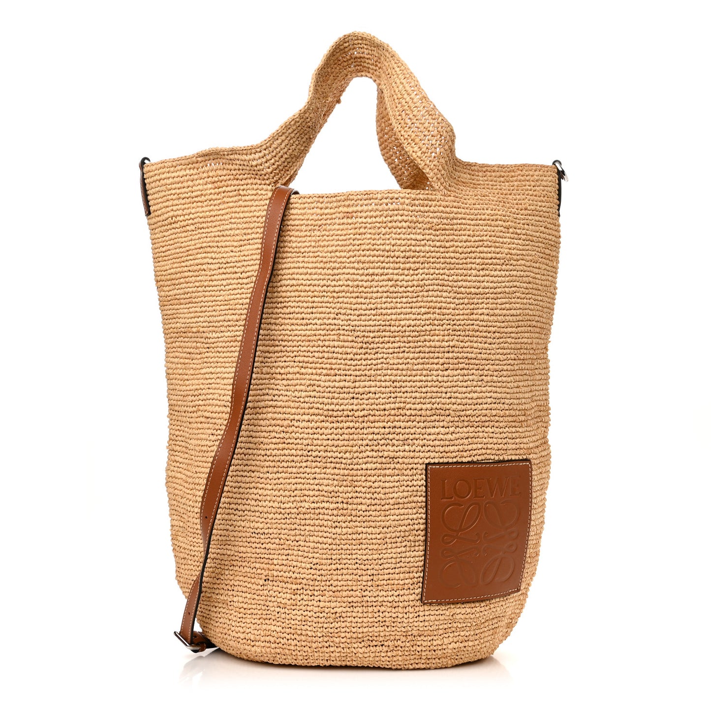 Raffia Paula's Ibiza Slit Tote Bag Natural Tan