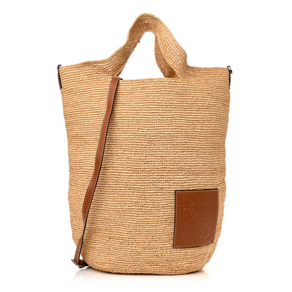 Loewe Raffia Paula's Ibiza Slit Tote Bag Natural Tan 1 of 10