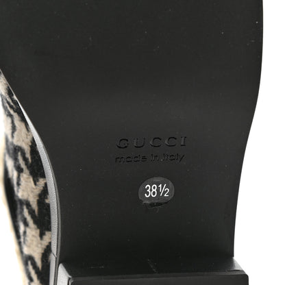 Gucci Optical Tweed Faux Shearling Houndstooth Victor Lace Up Ankle Boots 38.5 White Black 6 of 7
