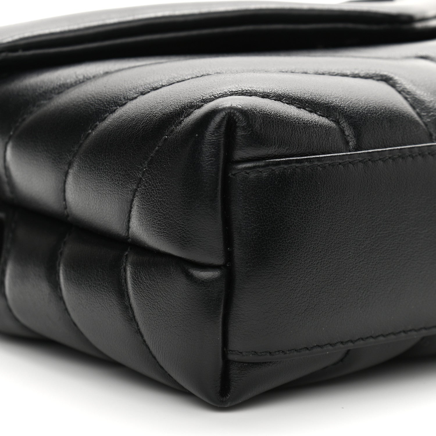 Saint Laurent Calfskin Y Quilted Monogram Toy Loulou Crossbody Bag Black 10 of 12