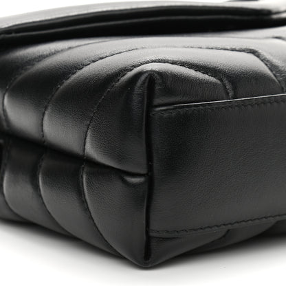Saint Laurent Calfskin Y Quilted Monogram Toy Loulou Crossbody Bag Black 10 of 12