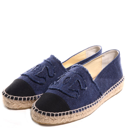 Chanel Canvas Espadrilles 40 Blue Noir 3 of 8