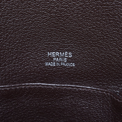 Hermes Taurillon Clemence Jypsiere 37 Chocolate 6 of 10
