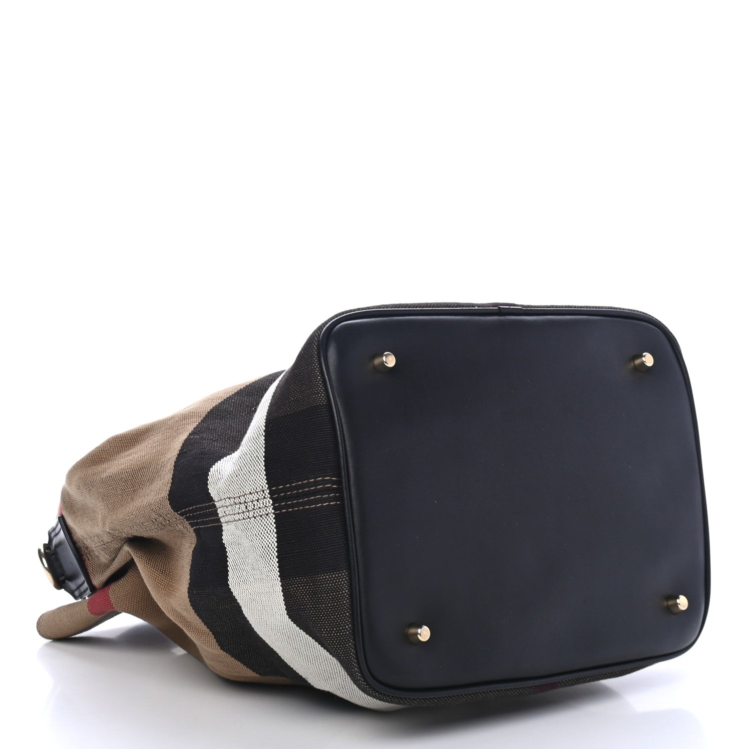 Burberry Canvas Mega Check Medium Ashby Hobo Black 3 of 4