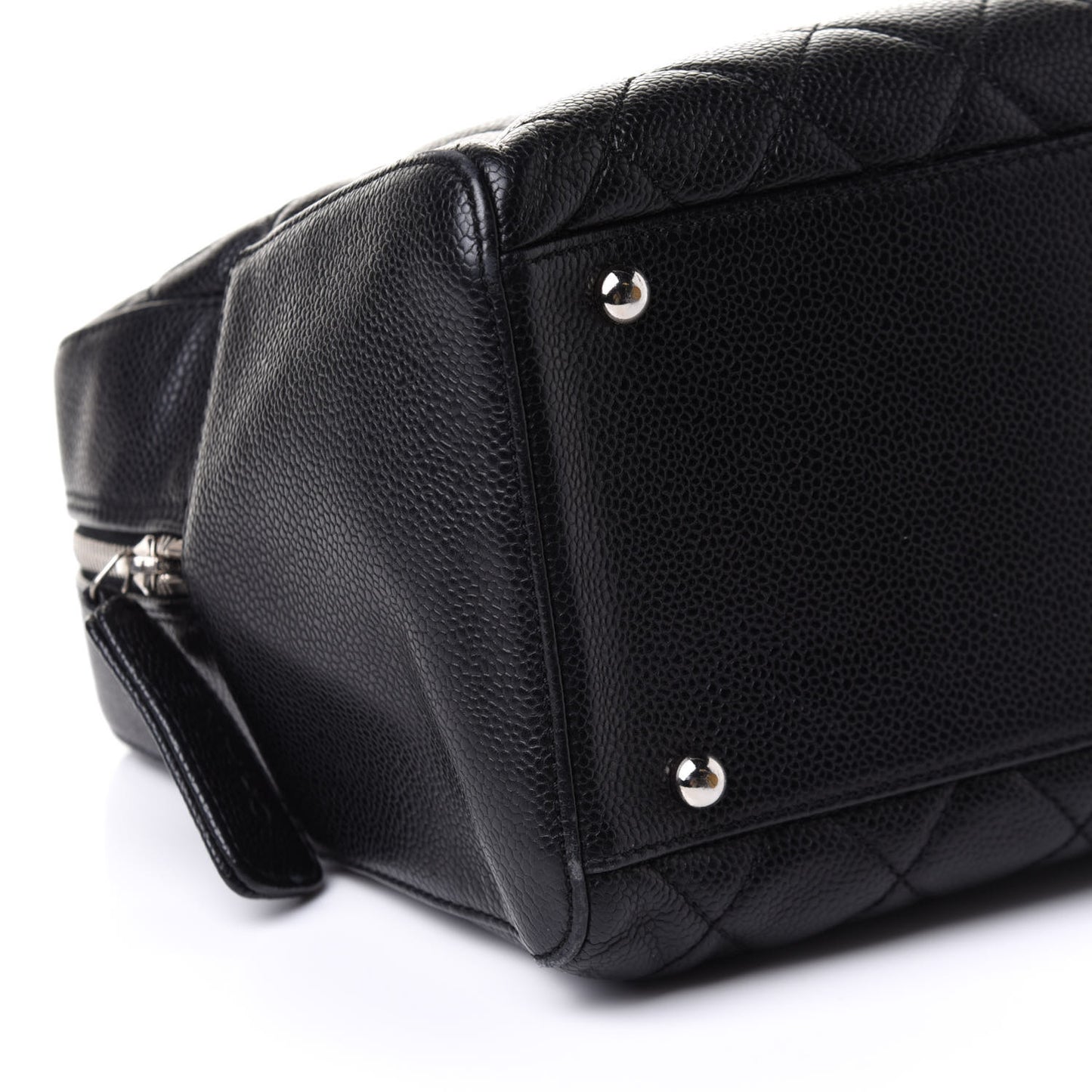 Caviar Quilted Bowler Black