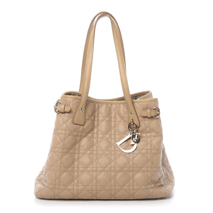 Christian Dior Coated Canvas Cannage Medium Panarea Tote Beige 1 of 20