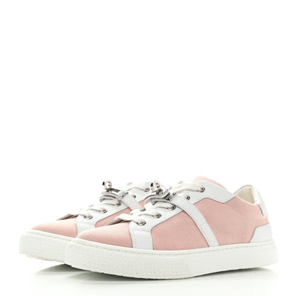 Hermes Calfskin Canvas Day Sneakers 36 Framboise White 3 of 9