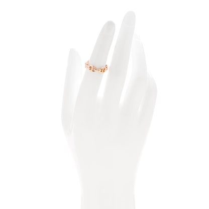 Hermes 18K Rose Gold PM Chaine d'Ancre Enchainee Ring 50 5.25 2 of 5