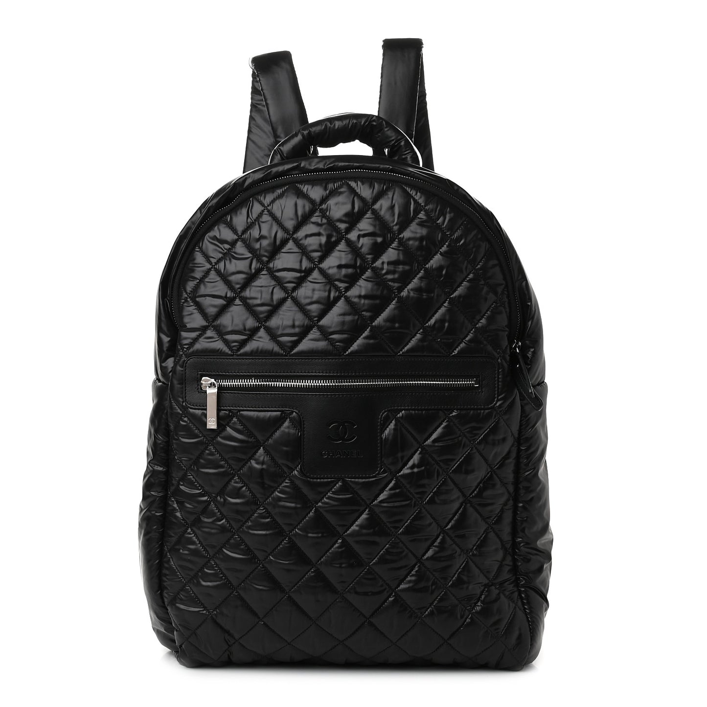 Nylon Quilted XL Coco Cocoon Backpack Black