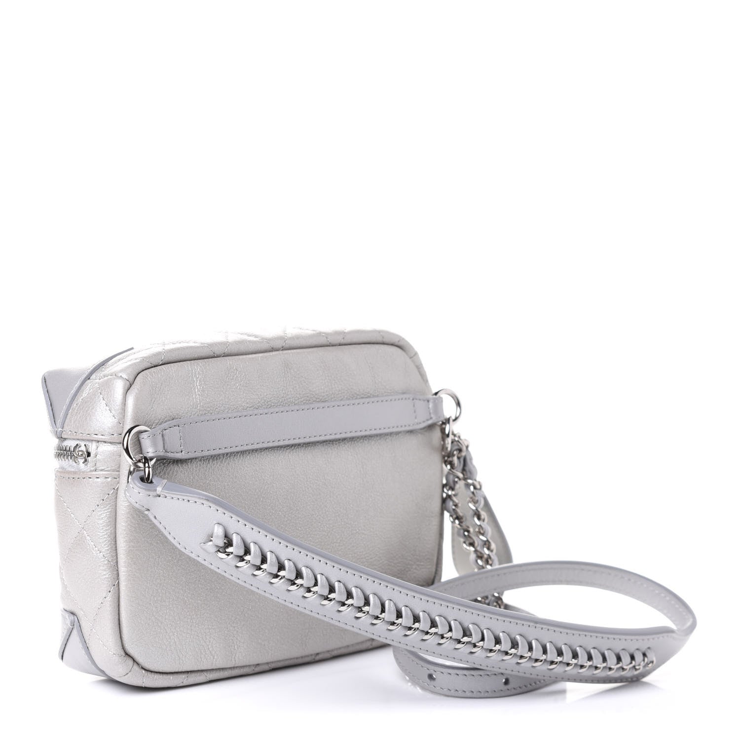 Chanel Metallic Calfskin Street Allure Waist Bag Silver 2 of 5