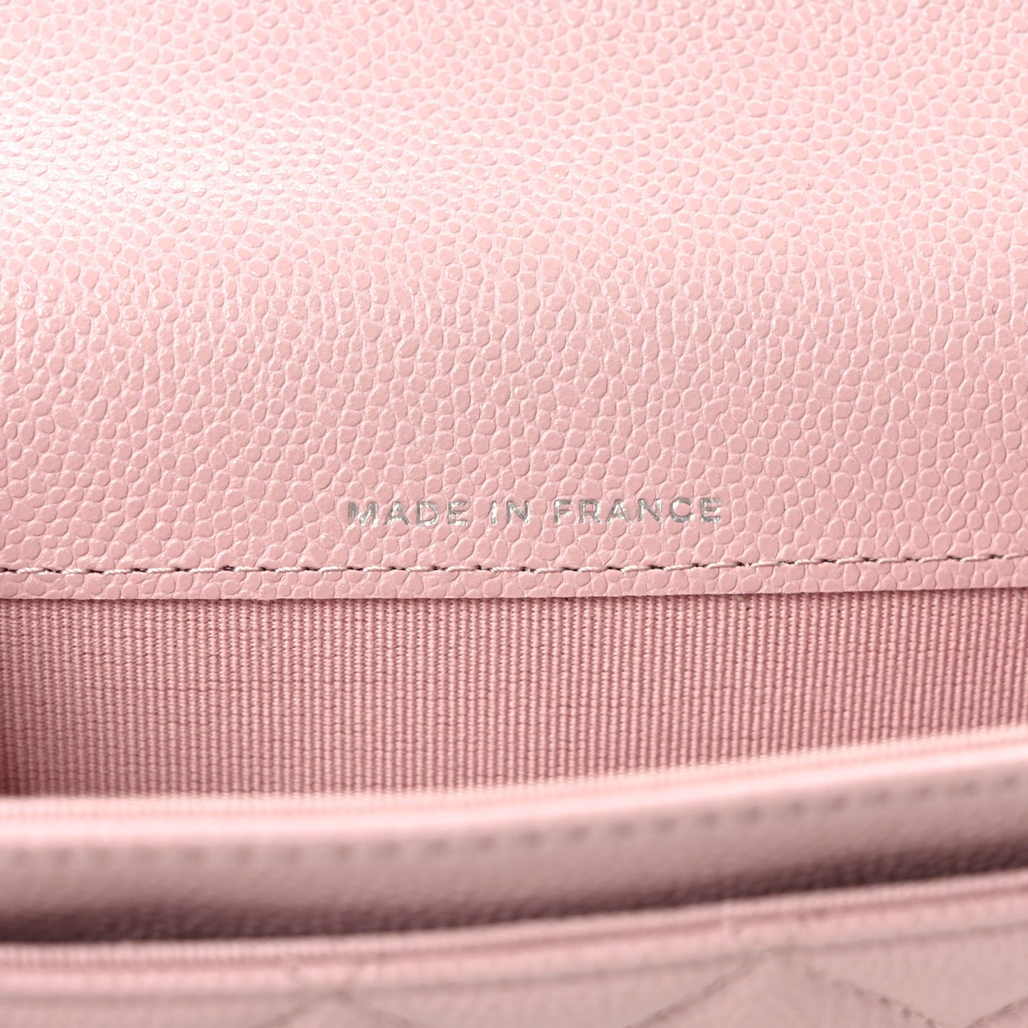 Caviar Quilted Flap Card Holder Wallet Light Pink
