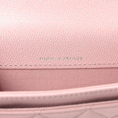 Chanel Caviar Quilted Flap Card Holder Wallet Light Pink 7 of 9