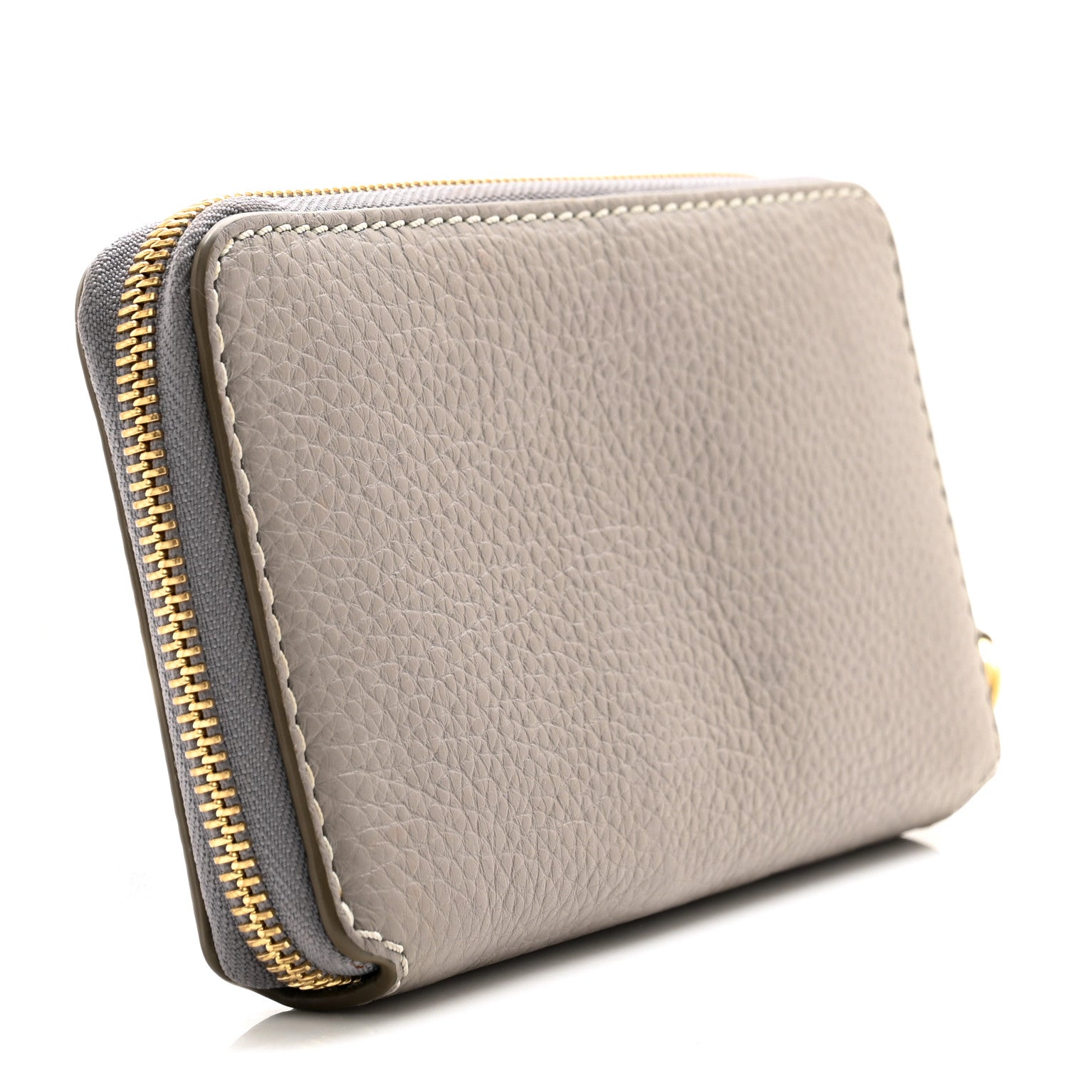 Chloe Calfskin Marcie Long Zip Around Wallet Cashmere Grey 3 of 9