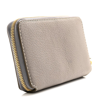 Chloe Calfskin Marcie Long Zip Around Wallet Cashmere Grey 3 of 9