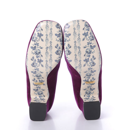 Gucci Softy Velvet GG Victoire 55mm Loafer Pumps 35 Fucsia 6 of 10