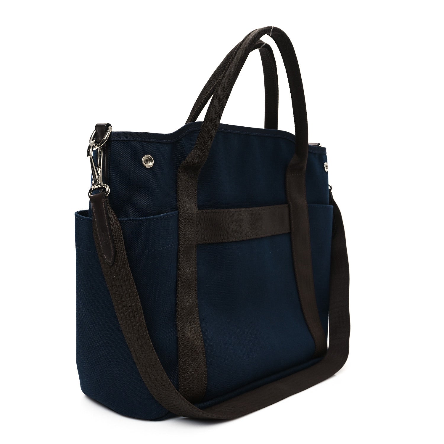 Hermes Toile Sac De Pansage Groom Bleu Navy Feu 4 of 12