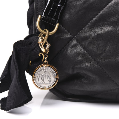 Lanvin Lambskin Quilted Amalia Crossbody Bag Black 9 of 9