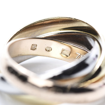 Cartier 18K Pink Yellow White Gold Classic Les Must De Trinity Ring 49 4.75 7 of 7