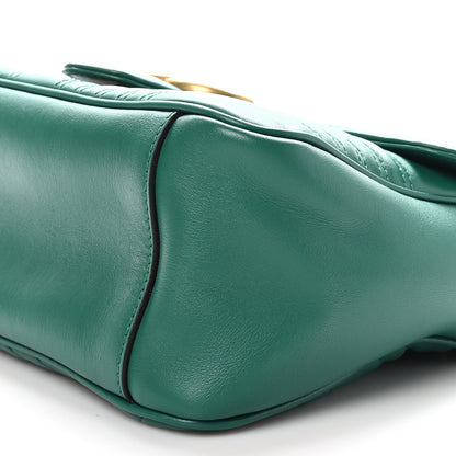 Gucci Calfskin Matelasse Small GG Marmont Top Handle Shoulder Bag Emerald 10 of 10