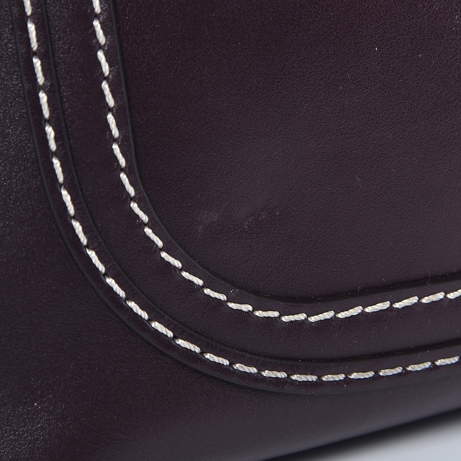 Chloe Shiny Calfskin Small Marcie Saddle Shoulder Bag Black Raisin 11 of 13