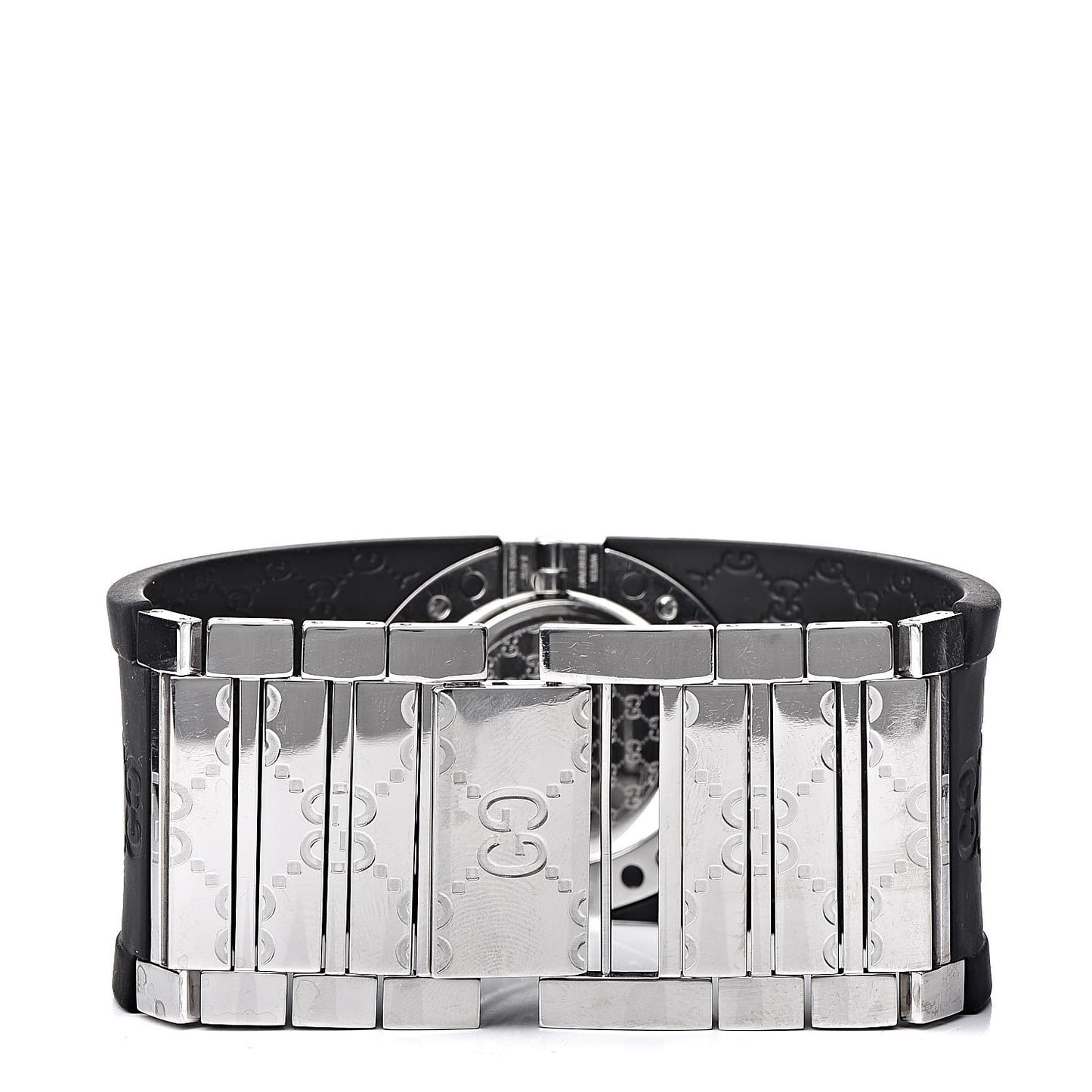 Stainless Steel Rubber 33mm Twirl Quartz Watch Black