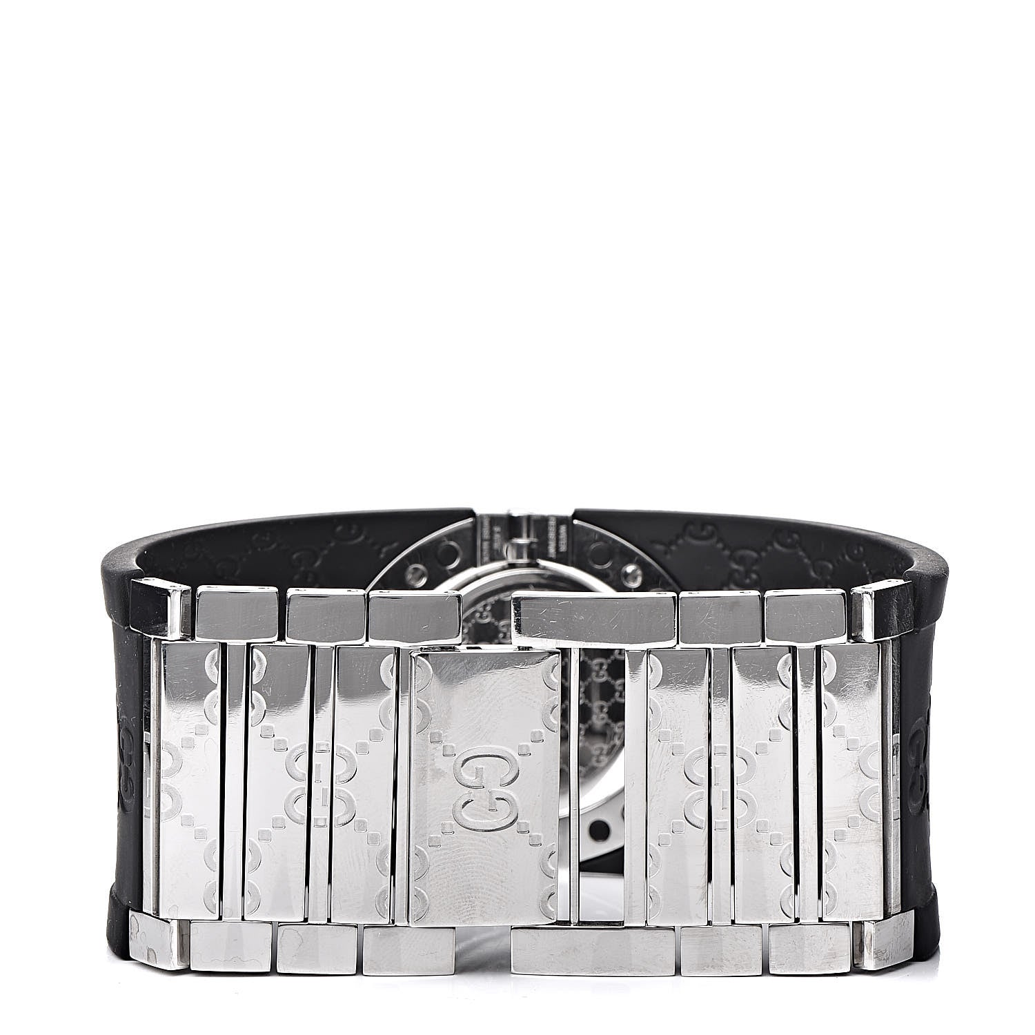 Gucci Stainless Steel Rubber 33mm Twirl Quartz Watch Black 4 of 7