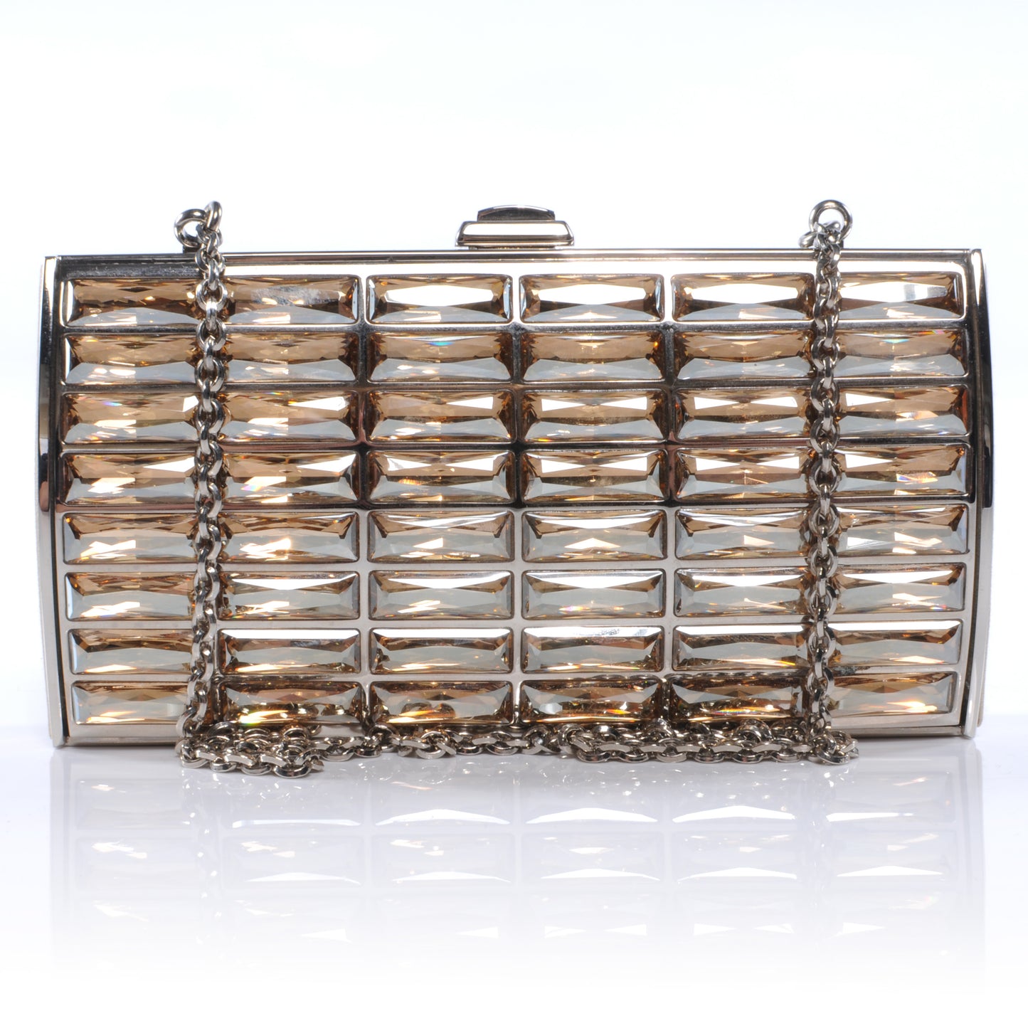 Swarovski Crystal Goddess Clutch Champagne