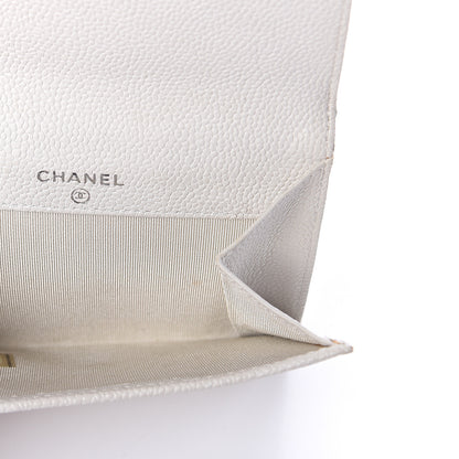 Chanel Caviar Outdoor Ligne French Wallet White 4 of 7